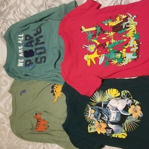 Bundle of 4 Boys Dinosaur Tops